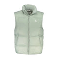 Calvin klein veste homme verte en polyamide avec col montant, fermeture éclair et logo blanc sur la poitrine