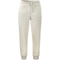 Pantalon jogger homme calvin klein gris en coton avec ceinture à cordon assortie et tissu doux texturé crème