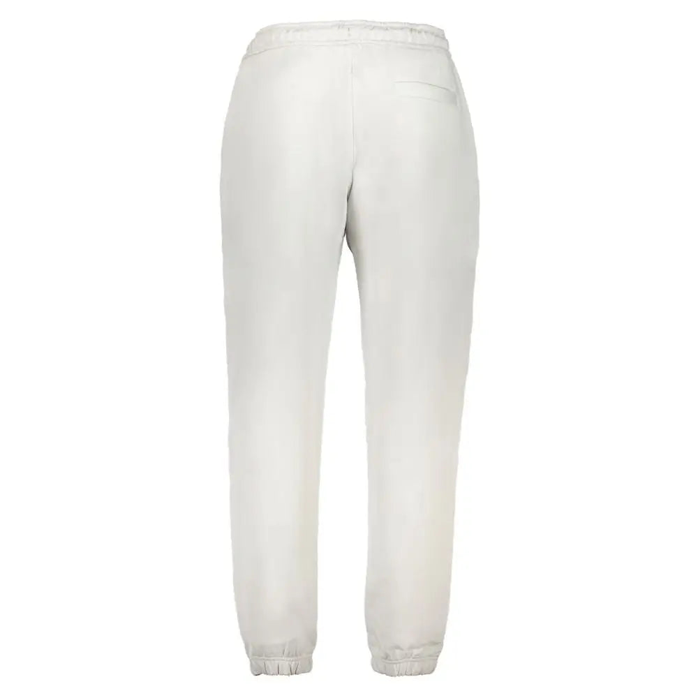 Calvin klein grigio cotton pantalon de survêtement homme en polaire crème doux coupe décontractée et poignets élastiques