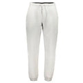 Pantalon de survêtement calvin klein grigio en coton crème avec taille à cordon et poignets élastiques