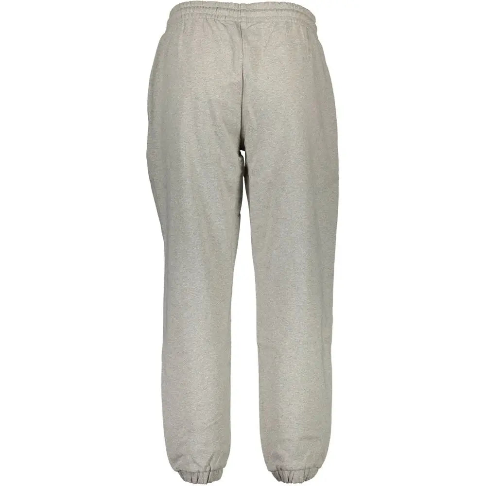 Beige chiné sweatpant en coton calvin klein grigio pour femme avec taille élastique et chevilles resserrées