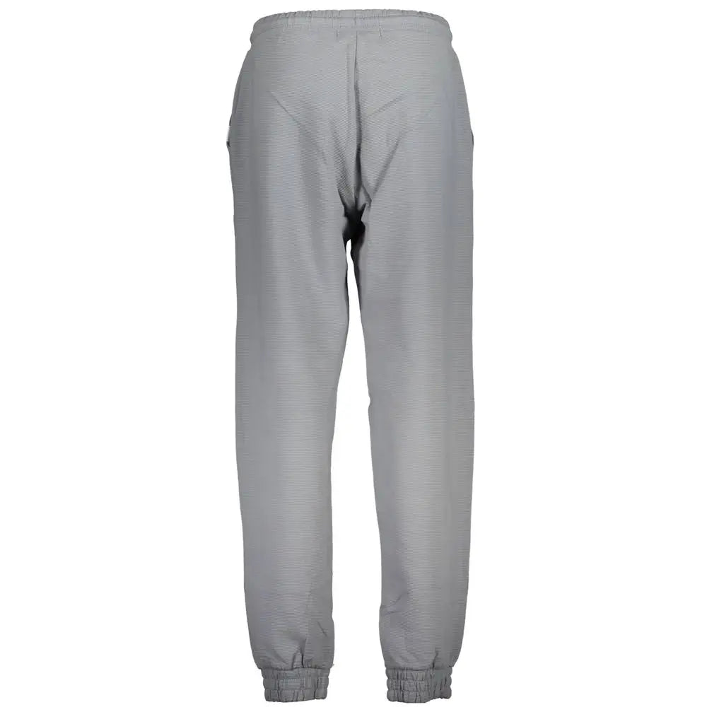 Calvin klein grigio cotton pantalon de jogging gris pour femme avec coupe décontractée et poignets élastiques
