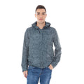 Veste pour homme Calvin Klein en polyamide gris, style moderne, vue de face sur fond neutre.