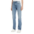 Jean mom calvin klein bleu clair en coton recyclé avec coupe droite et cinq poches classique