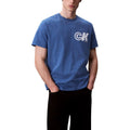 T-shirt en coton bleu de la marque Calvin Klein Jeans, coupe classique, logo discret sur la poitrine.