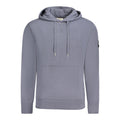 Pull homme en coton bleu de Calvin Klein, modèle sweater avec col rond et manches longues, porté sur un mannequin.