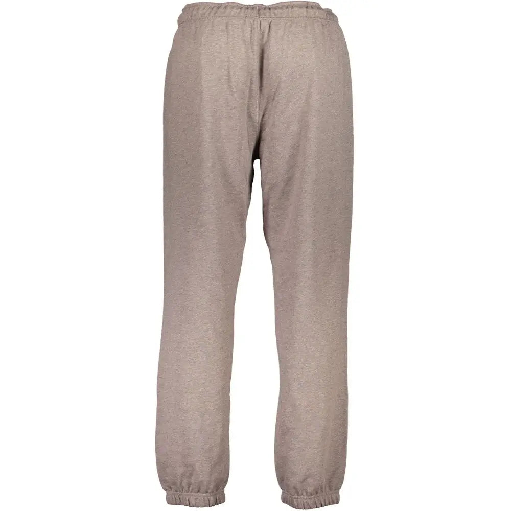 Pantalon de jogging marrone en coton beige chiné avec taille et poignets élastiques pour homme calvin klein