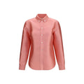 Chemise calvin klein multicolore en polyester avec manches longues satinées rose et col classique boutonné