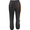 Pantalon de survêt calvin klein nero en coton noir avec bande orange audacieuse et logo blanc sur la jambe