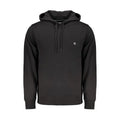 Sweatshirt homme calvin klein nero en coton noir avec petit logo brodé sur la poitrine