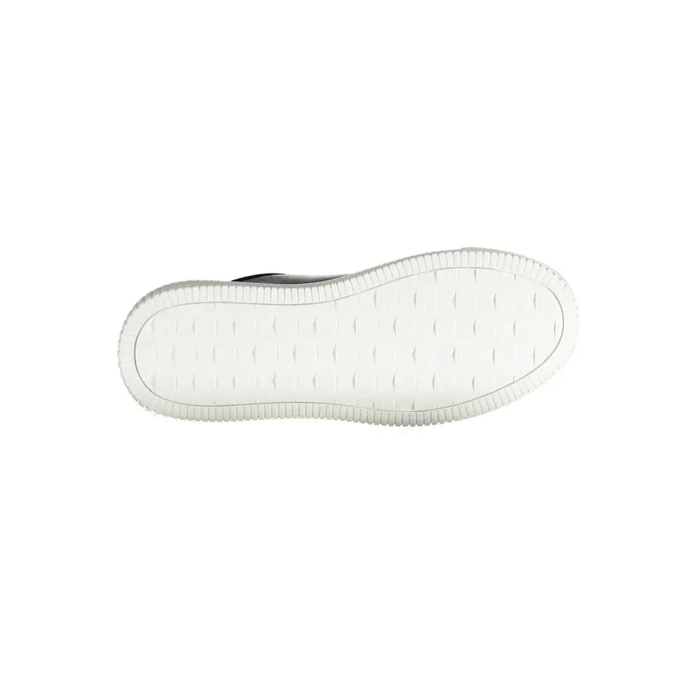Semelle extérieure blanche en caoutchouc avec motif texturé et bord gris subtil de la sneaker calvin klein nero en cuir pour homme