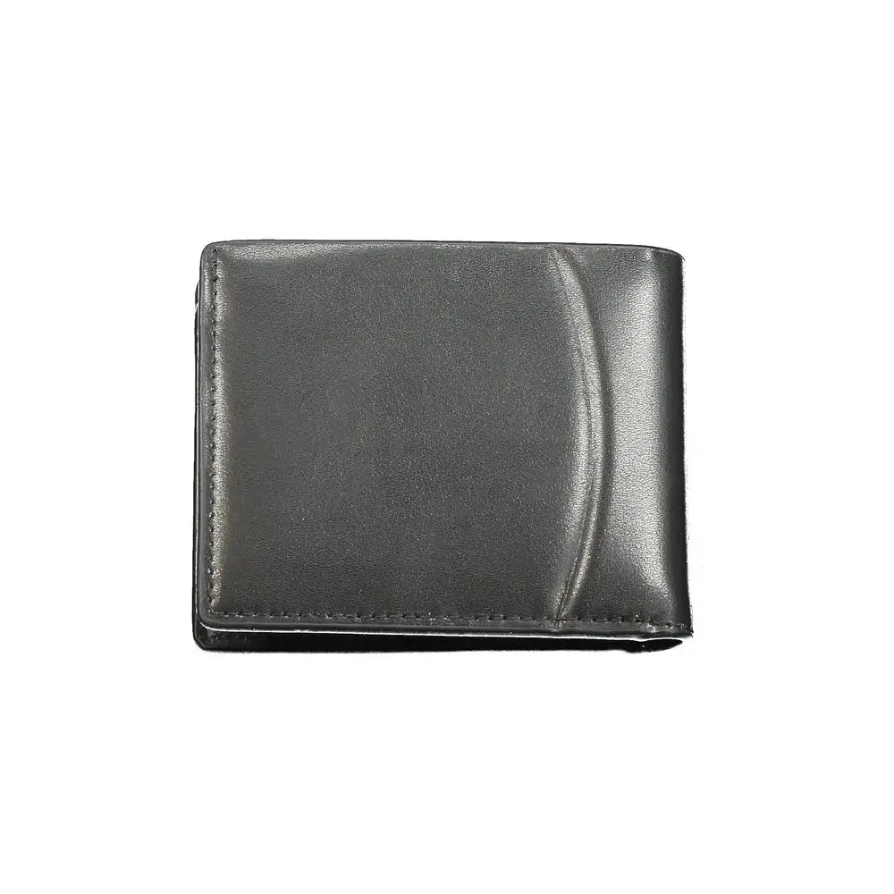Portefeuille homme calvin klein nero en cuir noir avec design minimaliste et couture précise sur les bords