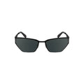 Lunettes de soleil calvin klein nero metallo pour femme avec monture noire moderne et verres gris foncé
