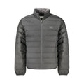 Veste matelassée puffer gris foncé calvin klein nero poliammide pour homme avec col montant et fermeture éclair