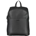 Sac à dos calvin klein nero poliestere en cuir noir texturé avec poche zippée avant et poignée supérieure
