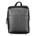 Sac à dos noir calvin klein en cuir synthétique avec design minimaliste et coutures discrètes pour homme