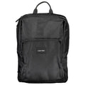 Calvin klein nero polyester sac à dos homme noir en tissu texturé avec coutures subtiles