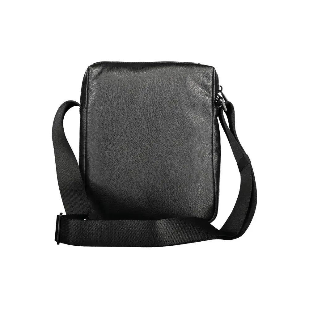 Sac bandoulière calvin klein nero en cuir noir texturé avec sangle ajustable pour homme