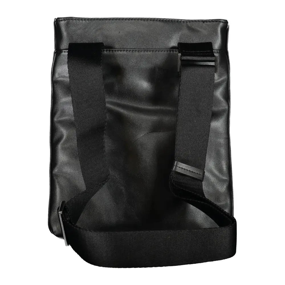 Calvin klein nero polyester sac bandoulière homme en simili cuir noir avec design minimaliste et sangles ajustables