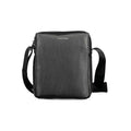 Calvin klein nero polyester sac bandoulière homme noir en cuir texturé avec sangle ajustable