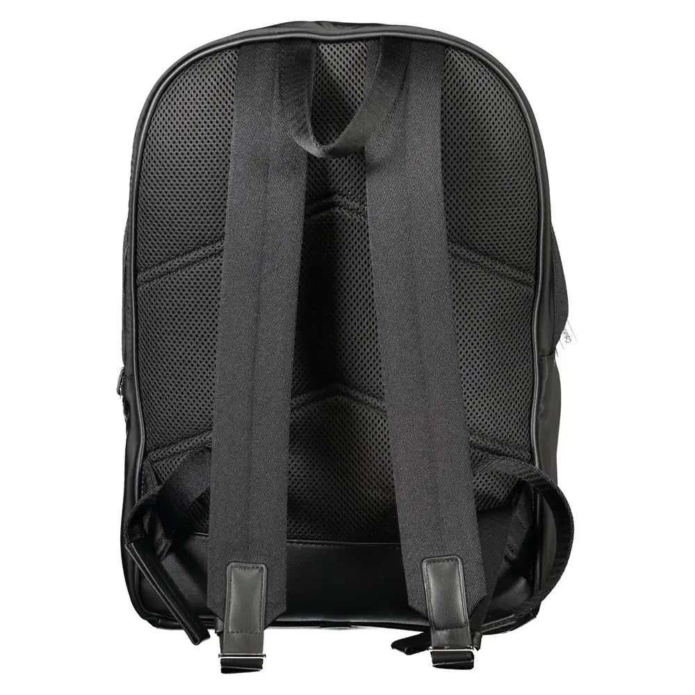 Sac à dos noir calvin klein en polyester pour homme avec panneau arrière en maille et bretelles rembourrées vue dos