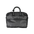 Briefcase calvin klein nero noir en polyester avec tissu texturé et poignées en cuir pour homme