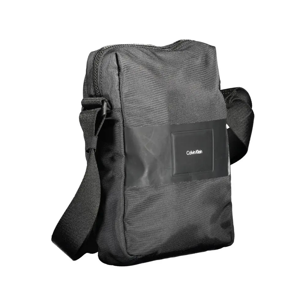 Sac bandoulière calvin klein noir en polyester pour homme avec tissu texturé et design minimaliste élégant