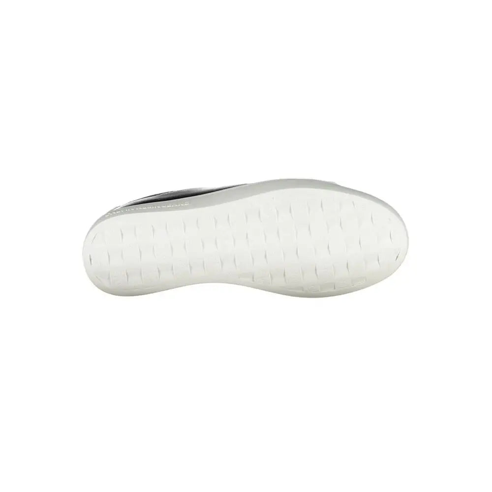 Semelle extérieure blanche en caoutchouc avec motif texturé en grille du sneaker femme calvin klein nero polyester