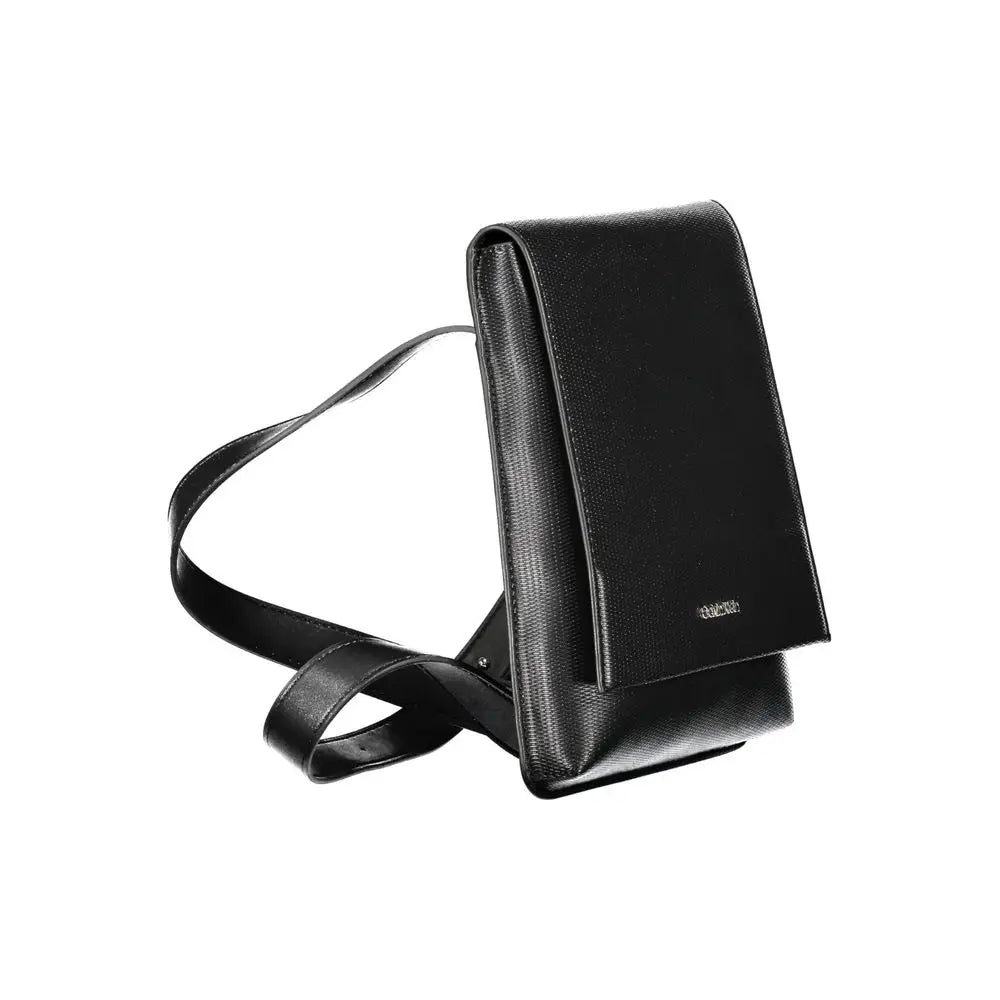 Sac bandoulière homme calvin klein nero en polyuréthane noir avec design minimaliste et surface texturée subtile