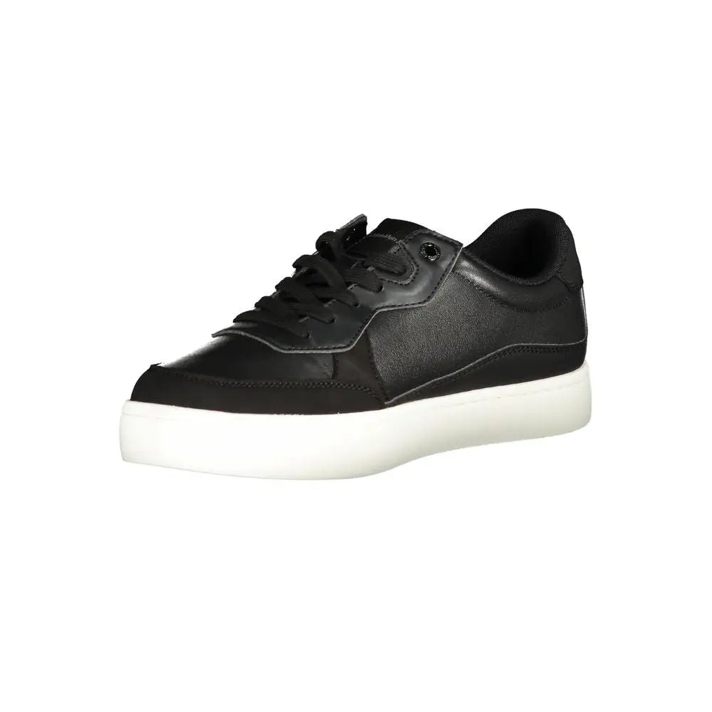 Baskets homme calvin klein nero en cuir synthétique noir avec semelle plateforme blanche