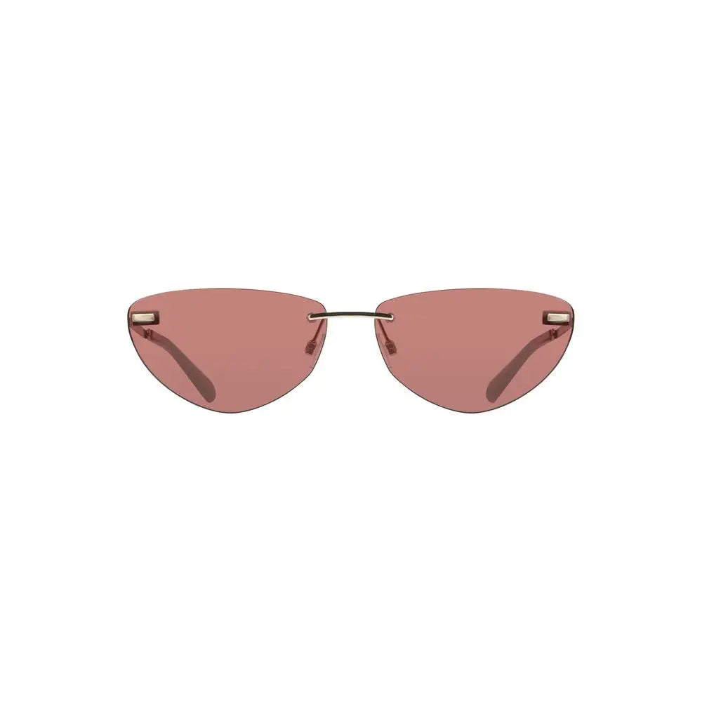 Lunettes de soleil femme calvin klein rosa metallo avec monture en métal minimaliste et verres teintés rose