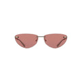 Lunettes de soleil femme calvin klein rosa metallo avec monture en métal minimaliste et verres teintés rose