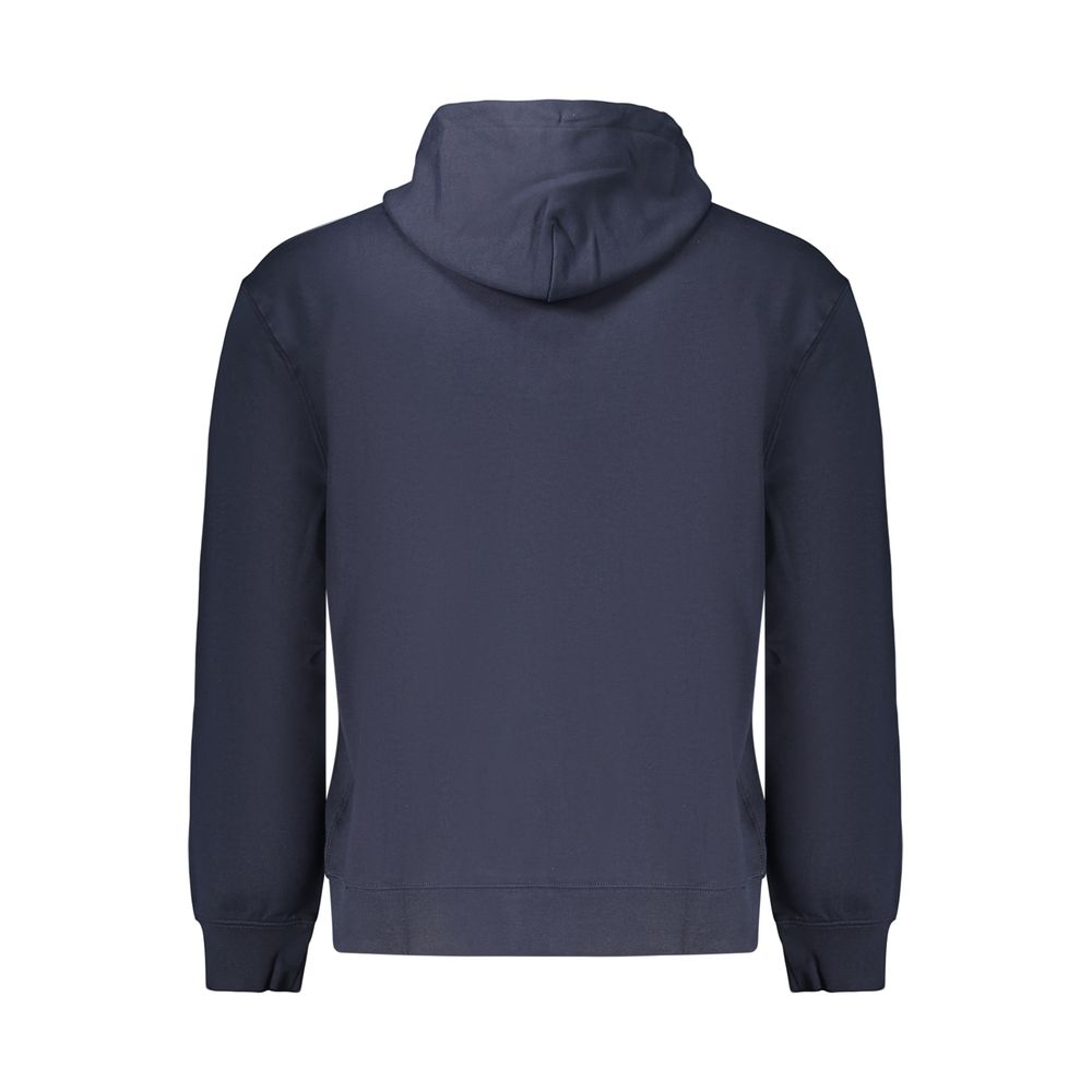 Sweat-shirt bleu en coton pour homme de la marque Calvin Klein, vue de face sur un fond neutre.
