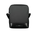 Calvin klein sac bandoulière noir élégant en cuir texturé et base en cuir lisse avec détails contrastants