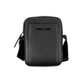 Calvin klein sac épaule noir élégant en cuir texturé avec une bandoulière réglable et logo discret