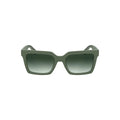 Lunettes de soleil calvin klein verde bio pour femmes avec monture carrée vert olive et verres dégradés