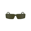 Lunettes de soleil rectangulaires calvin klein verde bio pour femmes, monture olive mate et verres teintés foncés