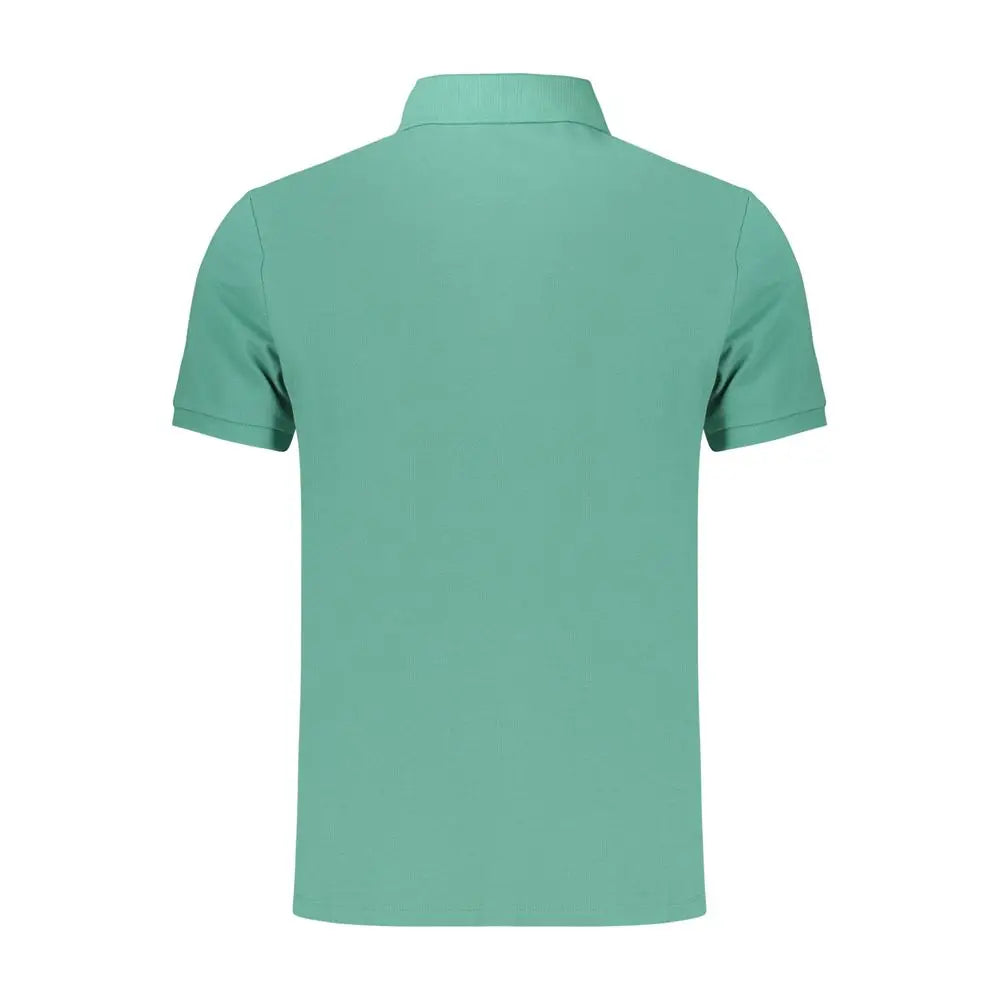 Calvin klein verde cotton polo homme manches courtes vert menthe en coton avec col classique et coutures soignées
