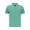 Polo calvin klein verde en coton vert teal avec col classique manches courtes et logo brodé sur la poitrine
