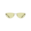 Lunettes de soleil femme calvin klein verde metallo en métal minimaliste avec verres jaunes effet cat eye