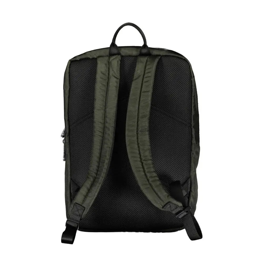 Sac à dos calvin klein verde en polyester olive avec panneaux en mesh noir et bretelles ajustables