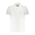Polo homme calvin klein blanc en coton avec col classique et patte de boutonnage manches courtes
