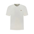 T-shirt homme calvin klein blanc en coton minimaliste avec petit logo brodé sur la poitrine gauche