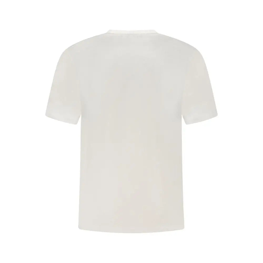 T-shirt homme calvin klein blanc en coton à manches courtes avec col rond simple