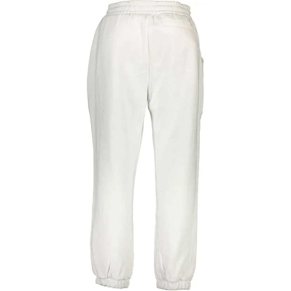 Calvin Klein sweatpant homme blanc en coton avec taille élastique et chevilles resserrées