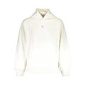 Sweatshirt calvin klein blanc en coton pour homme avec un logo brodé discret sur la poitrine