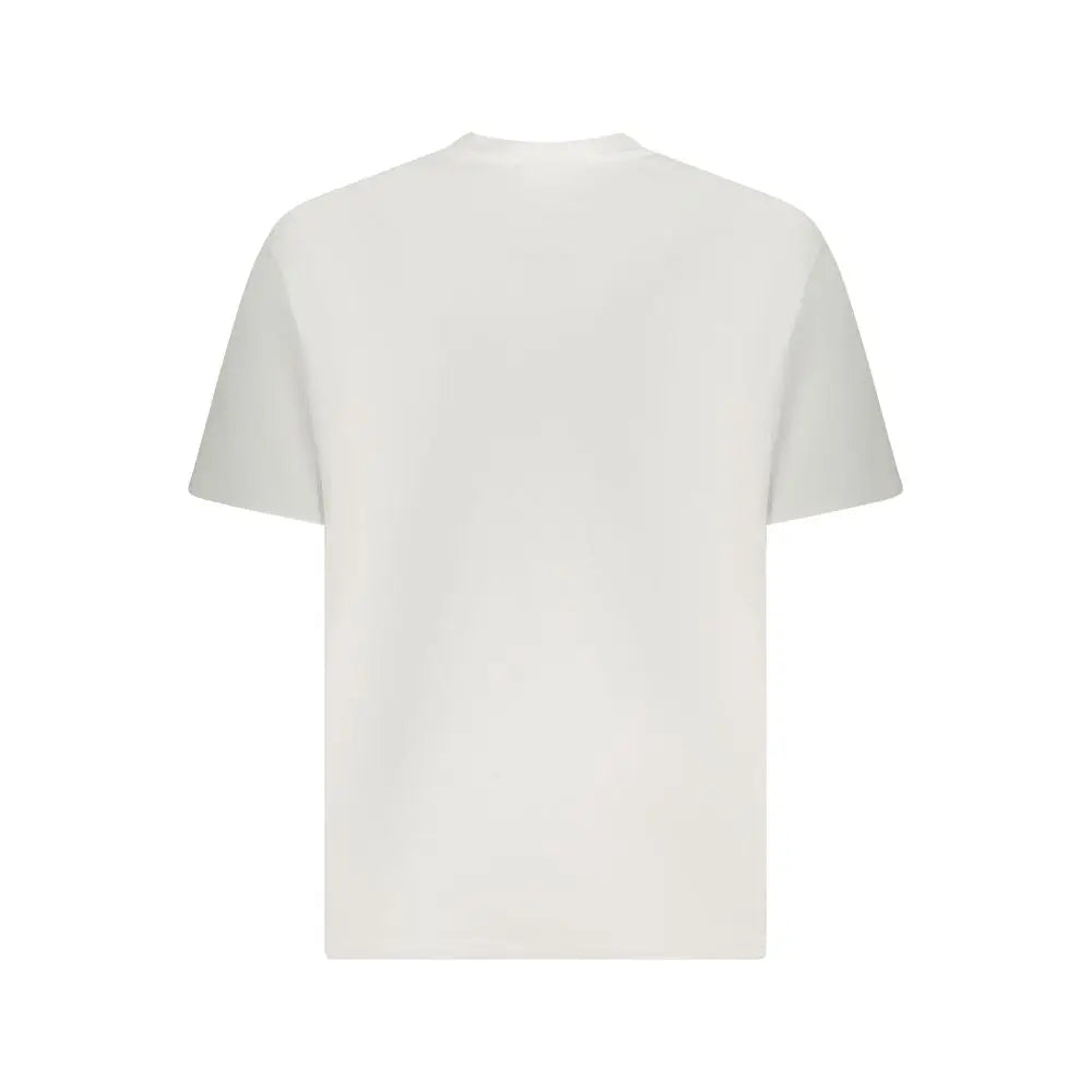 T-shirt homme calvin klein blanc en coton minimaliste avec col rond classique et manches courtes