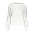 Sweatshirt femme calvin klein blanc en coton avec logo discret sur les manches