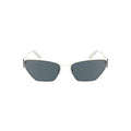 Lunettes de soleil femme calvin klein en métal blanc avec monture cat eye et verres gris foncé