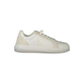 Baskets homme calvin klein blanches en polyurethane avec design minimaliste et lacets blancs